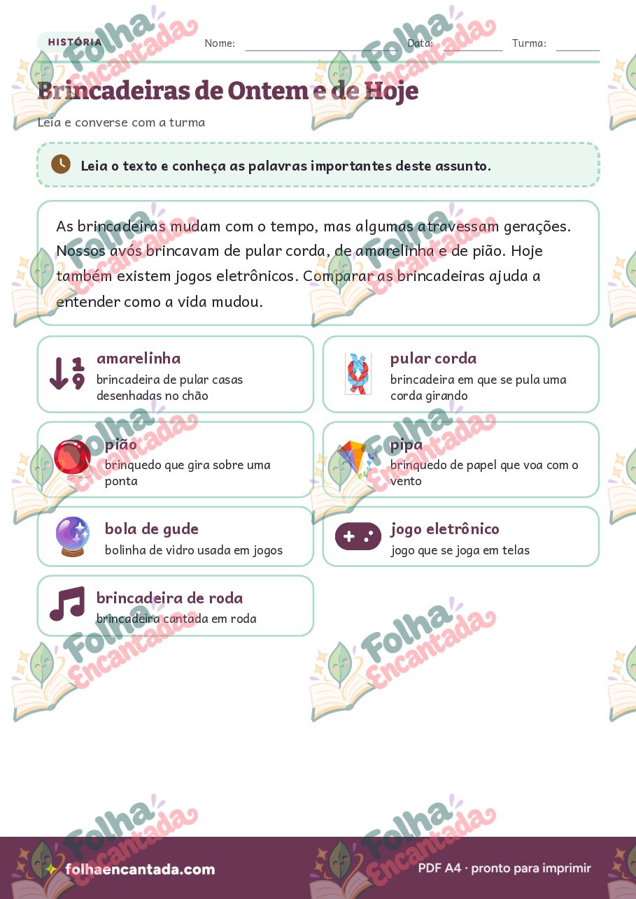Prévia da página 2 de Brincadeiras de Ontem e de Hoje
