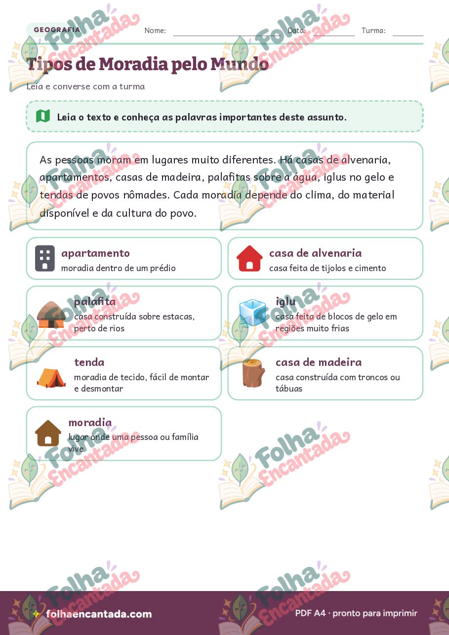 Prévia da página 2 de Tipos de Moradia pelo Mundo