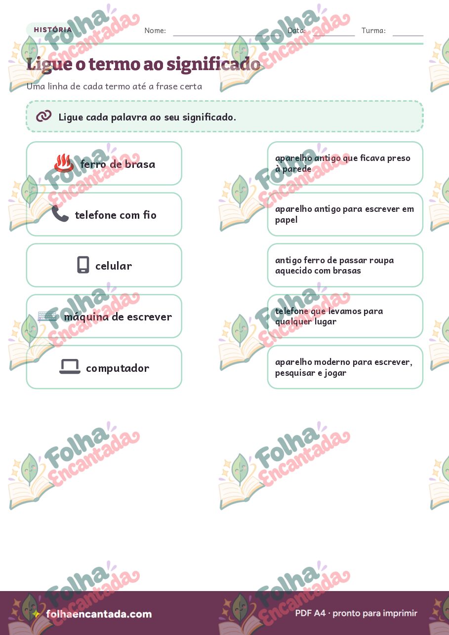 Prévia da página 3 de Objetos Antigos e Objetos de Hoje