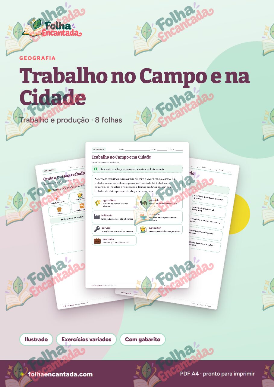 Prévia da página 1 de Trabalho no Campo e na Cidade