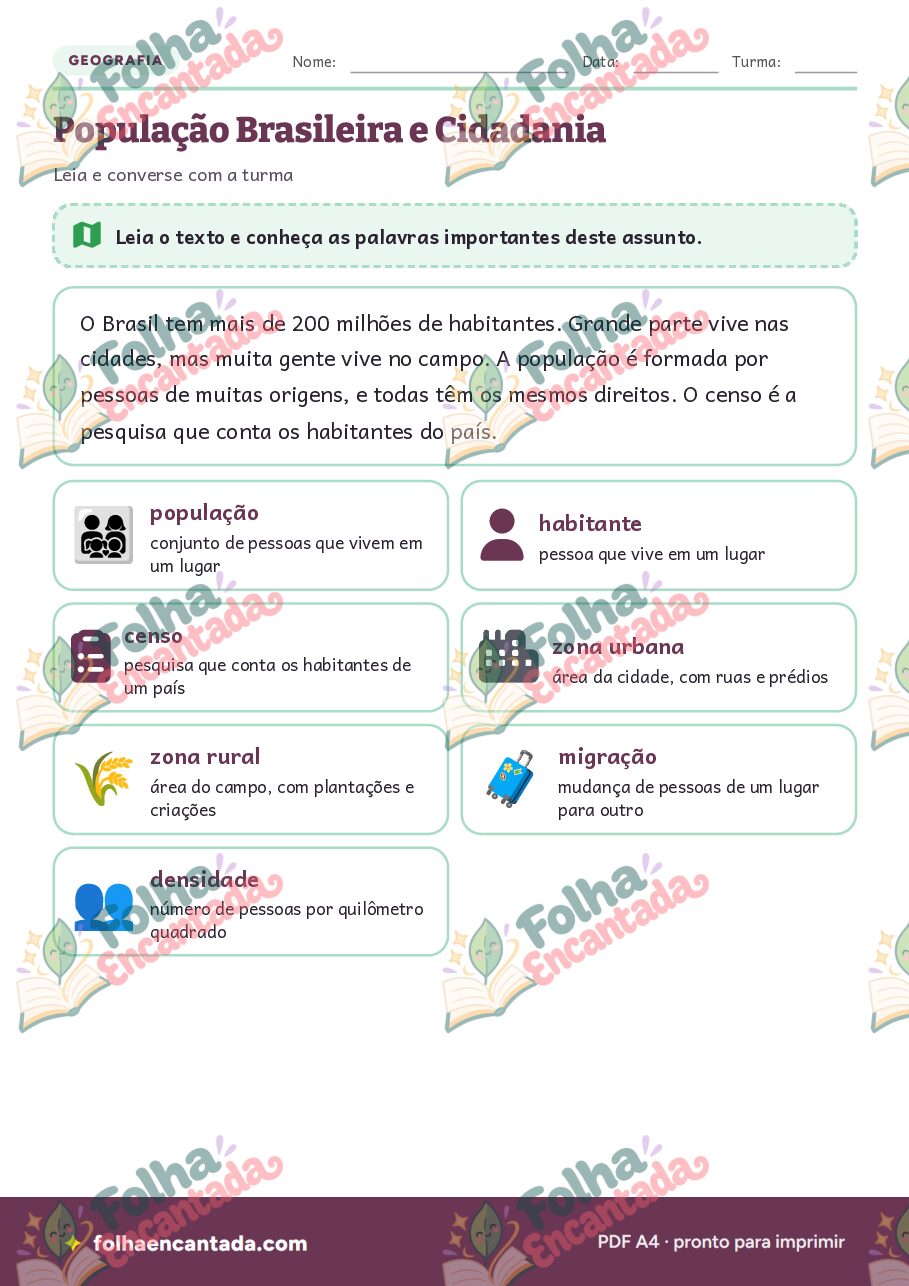 Prévia da página 2 de População Brasileira e Cidadania