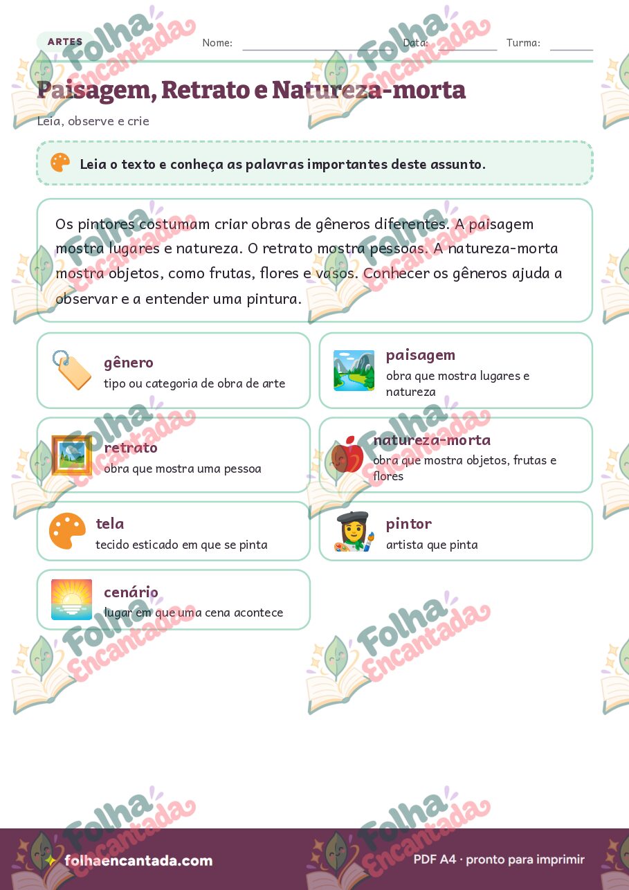 Prévia da página 2 de Paisagem, Retrato e Natureza-morta