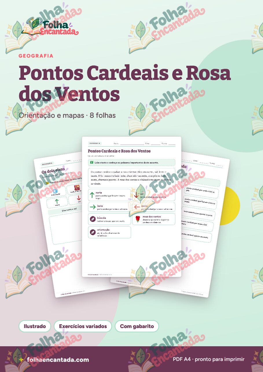 Prévia da página 1 de Pontos Cardeais e Rosa dos Ventos
