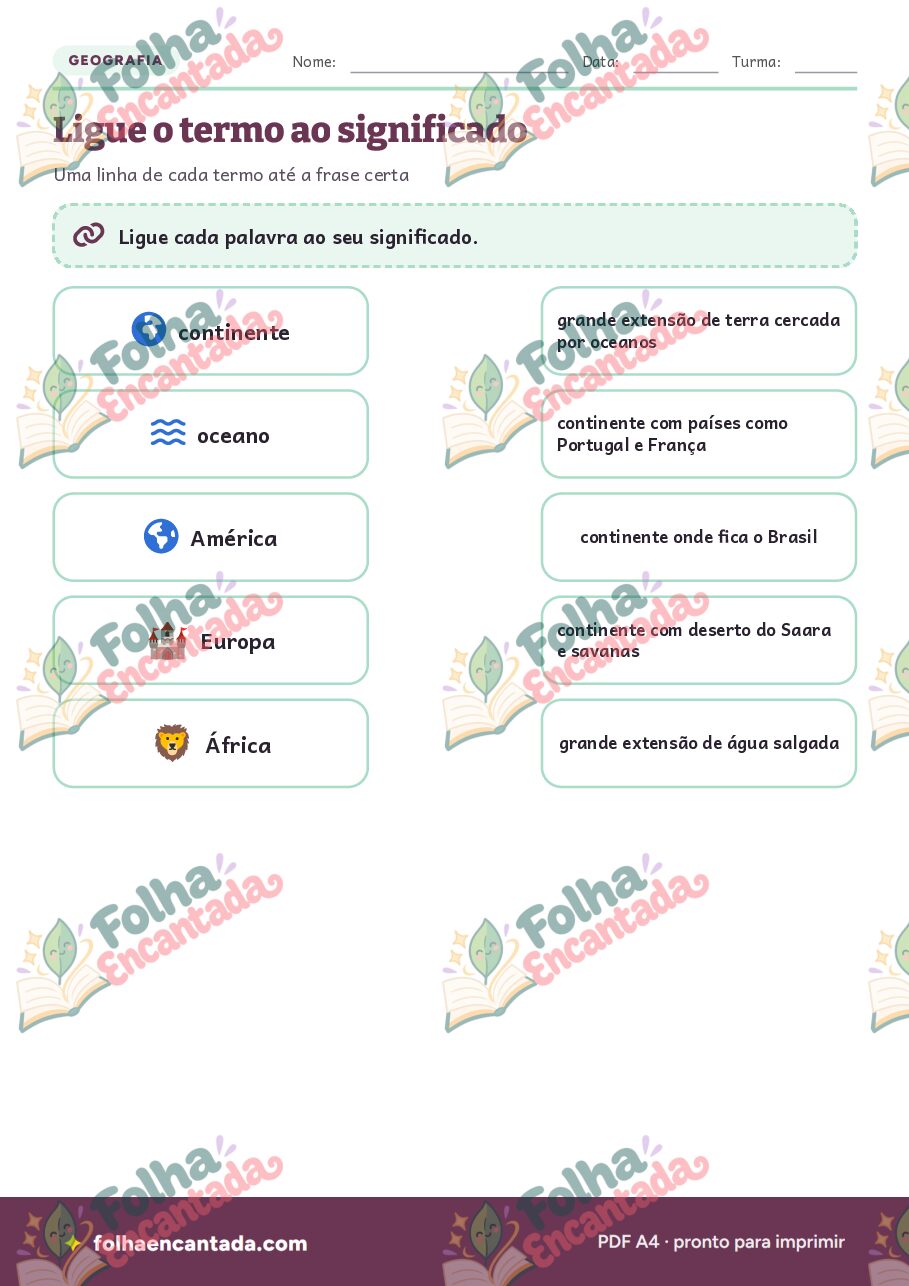 Prévia da página 3 de Continentes e Oceanos