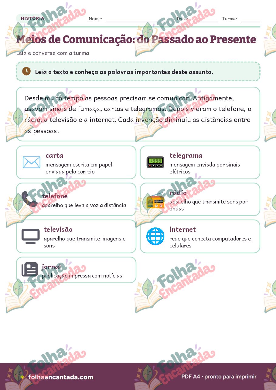 Prévia da página 2 de Meios de Comunicação: do Passado ao Presente
