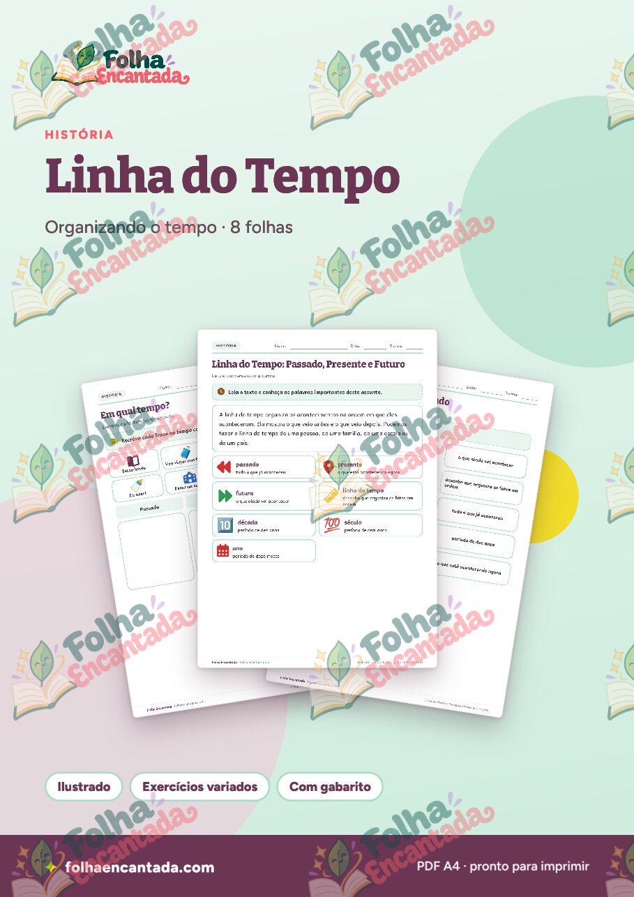 Prévia da página 1 de Linha do Tempo: Passado, Presente e Futuro