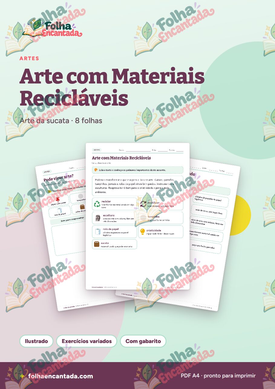 Prévia da página 1 de Arte com Materiais Recicláveis