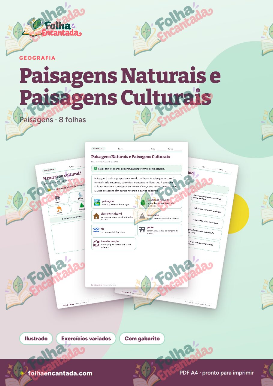 Prévia da página 1 de Paisagens Naturais e Paisagens Culturais