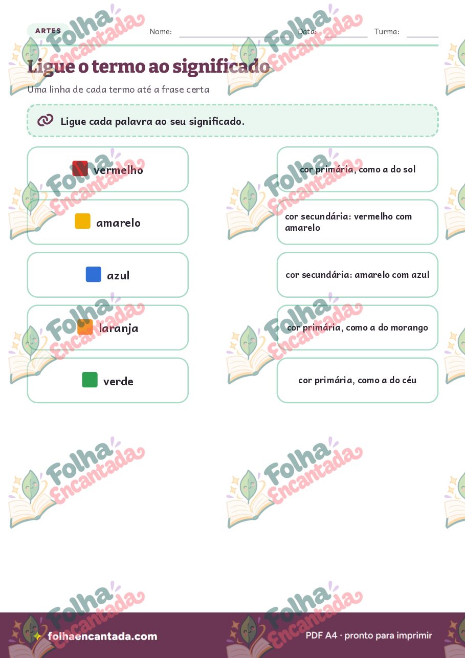 Prévia da página 3 de Cores Primárias e Secundárias