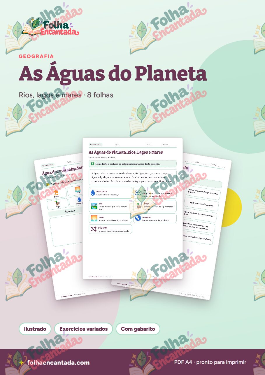 Prévia da página 1 de As Águas do Planeta: Rios, Lagos e Mares
