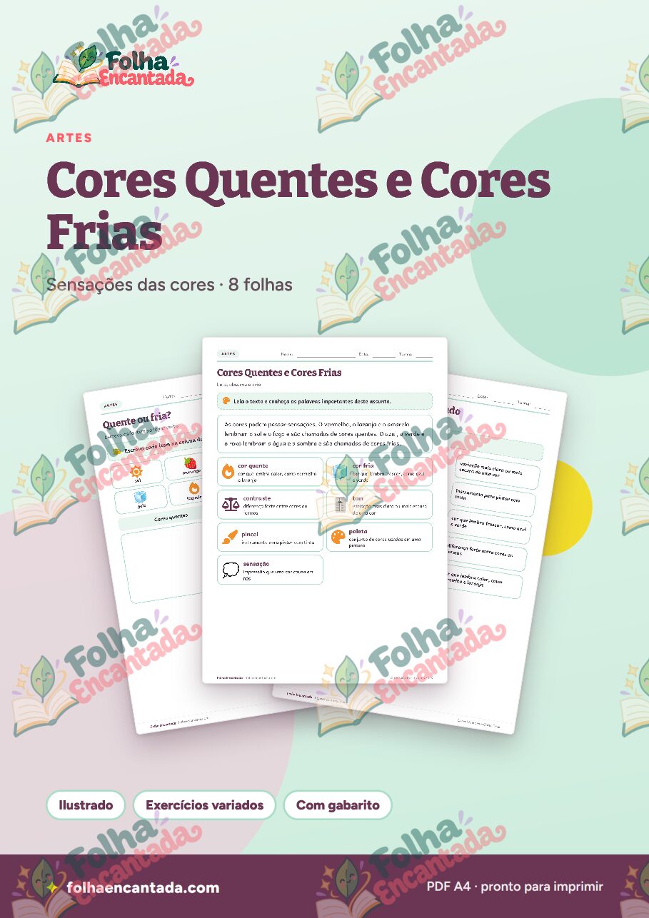 Prévia da página 1 de Cores Quentes e Cores Frias