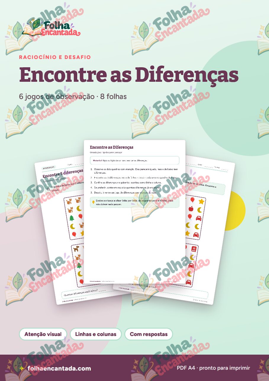 Prévia da página 1 de Encontre as Diferenças: Atenção e Observação