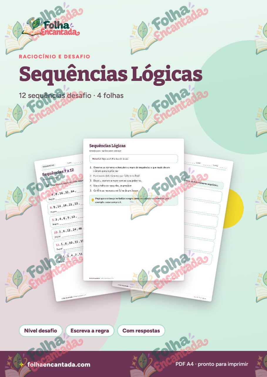Prévia da página 1 de Sequências Lógicas: Dobro, Alternadas e Crescentes
