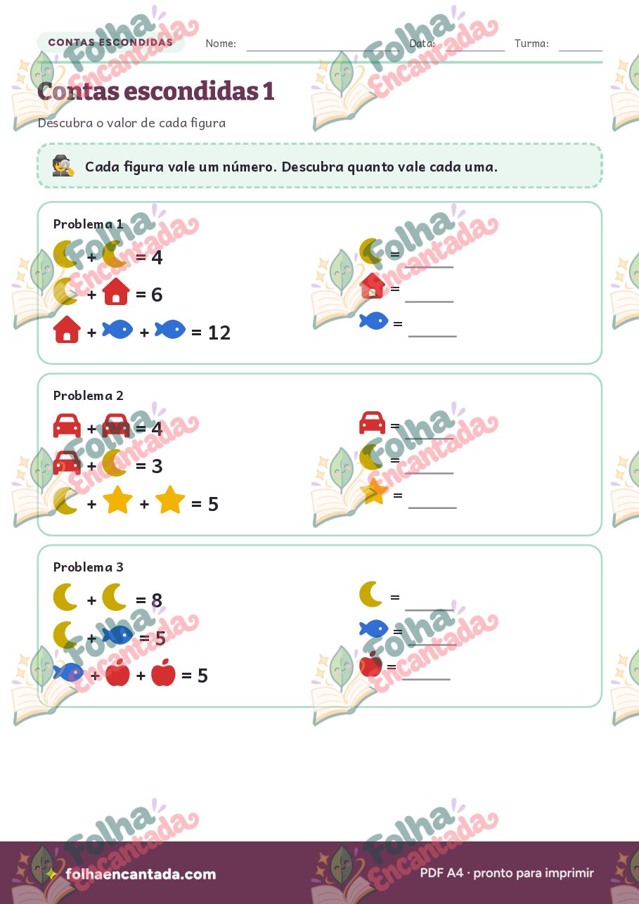 Prévia da página 3 de Contas Escondidas: Figuras que Valem Números