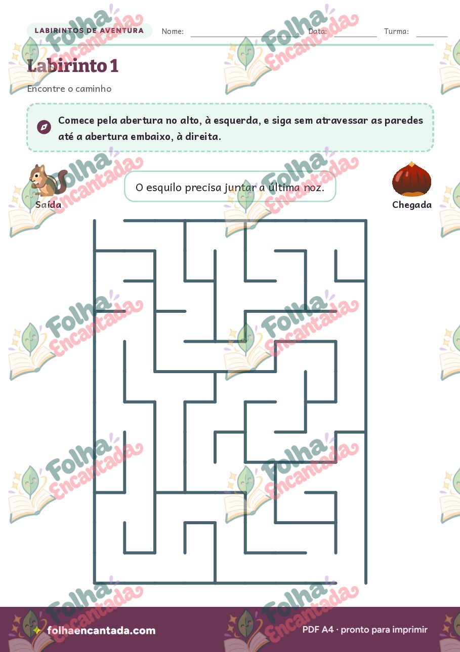 Prévia da página 2 de Labirintos de Aventura: Do Fácil ao Difícil