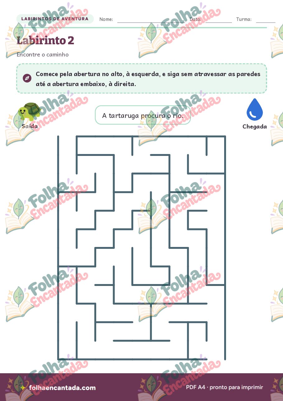 Prévia da página 3 de Labirintos de Aventura: Do Fácil ao Difícil