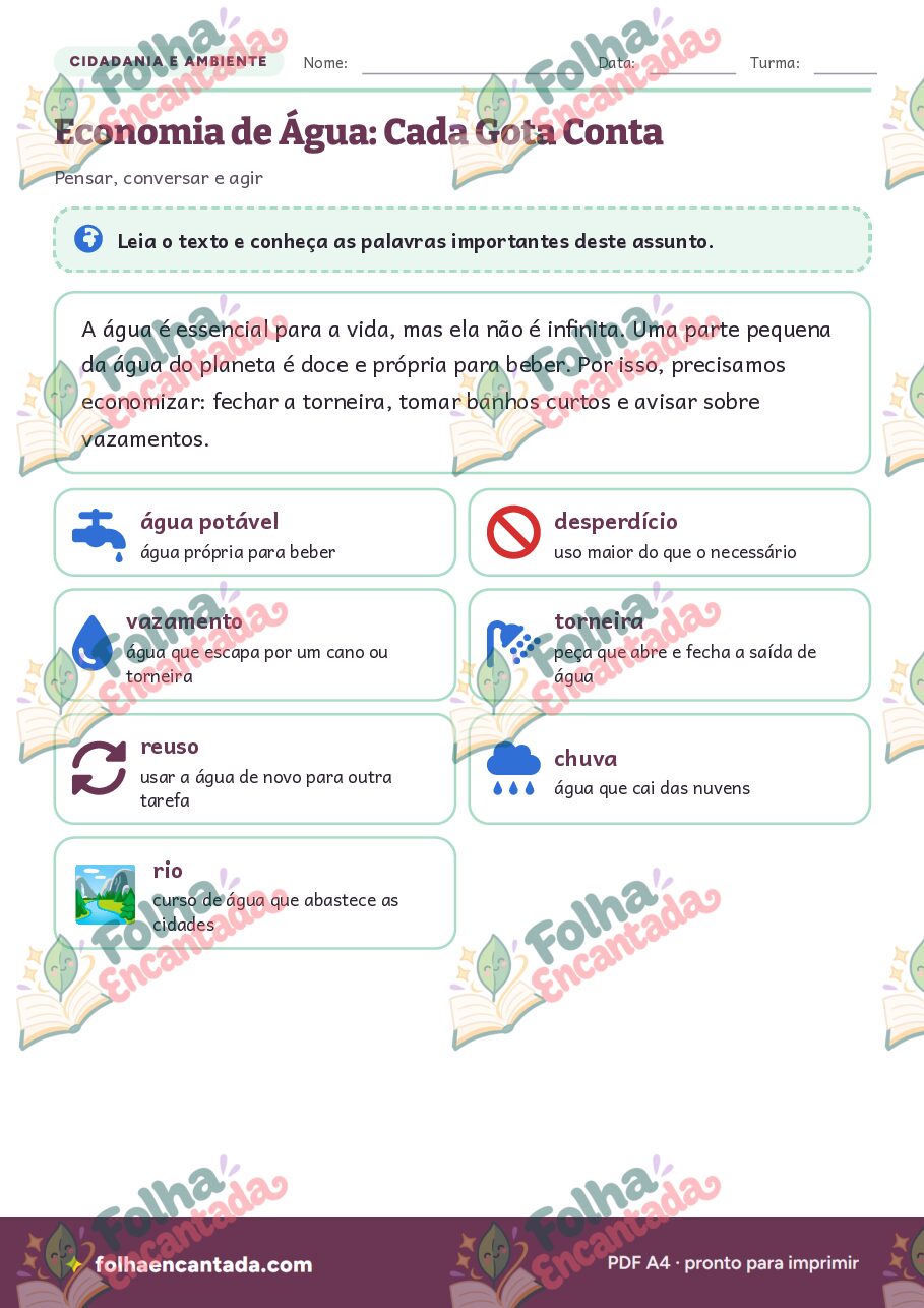 Prévia da página 2 de Economia de Água: Cada Gota Conta