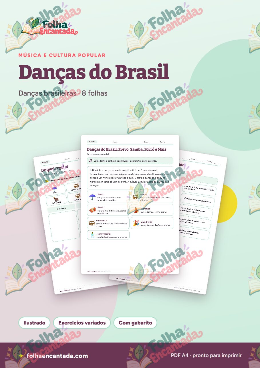 Prévia da página 1 de Danças do Brasil: Frevo, Samba, Forró e Mais