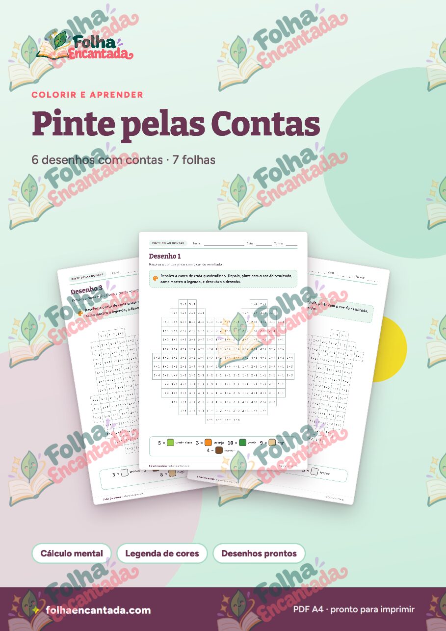 Prévia da página 1 de Pinte pelas Contas: Adição até 10