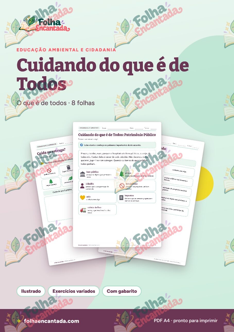 Prévia da página 1 de Cuidando do que é de Todos: Patrimônio Público