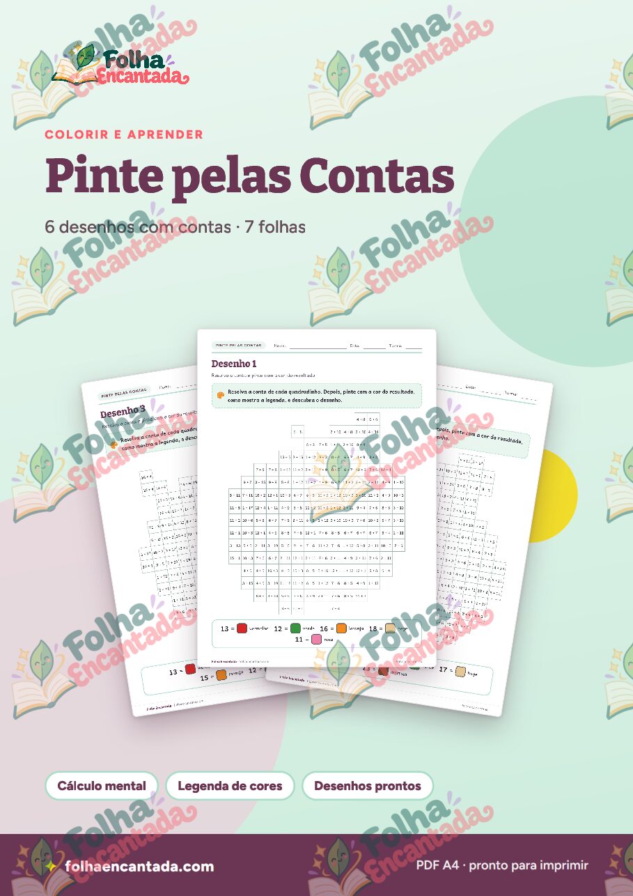 Prévia da página 1 de Pinte pelas Contas: Adição até 20