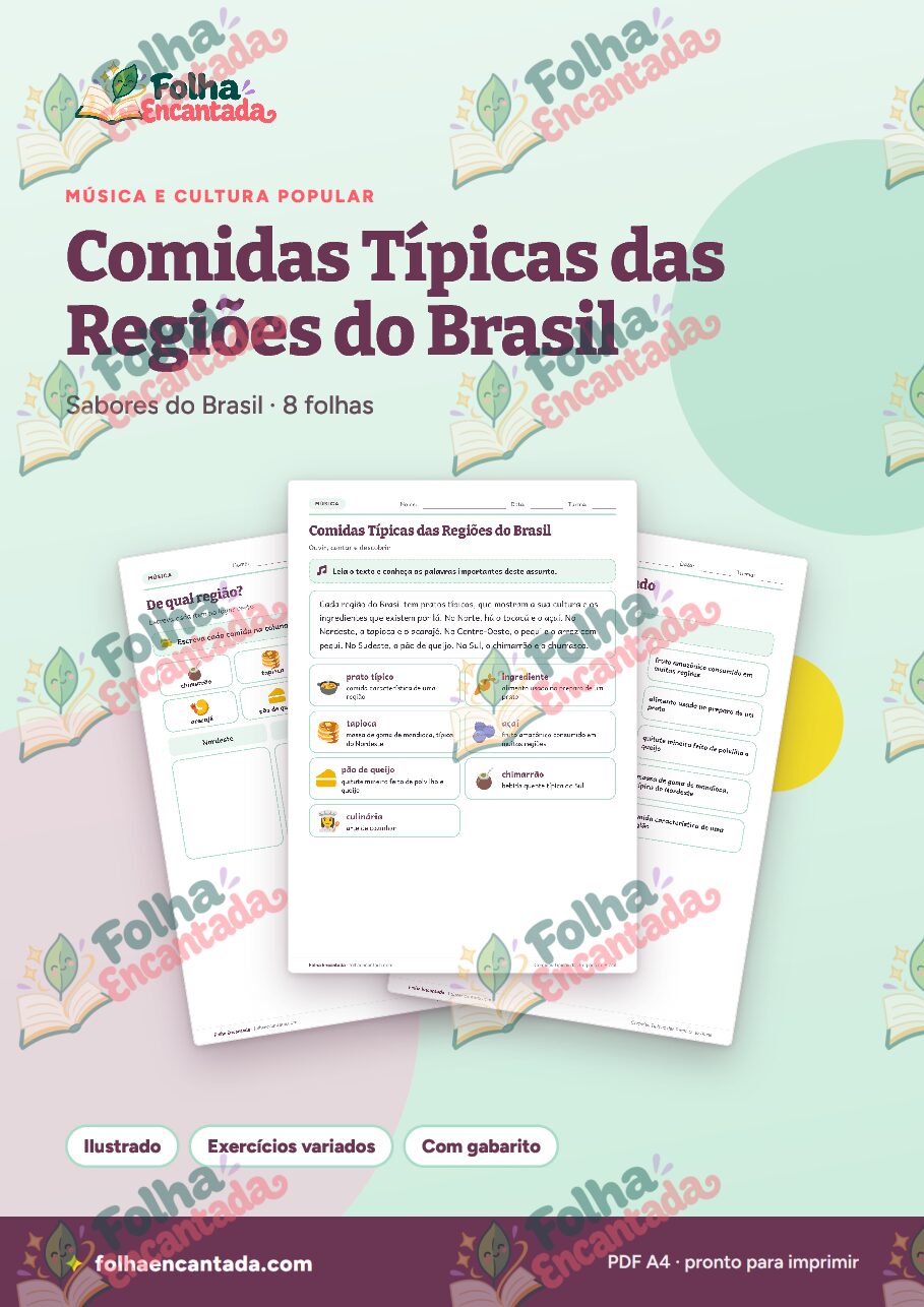 Prévia da página 1 de Comidas Típicas das Regiões do Brasil