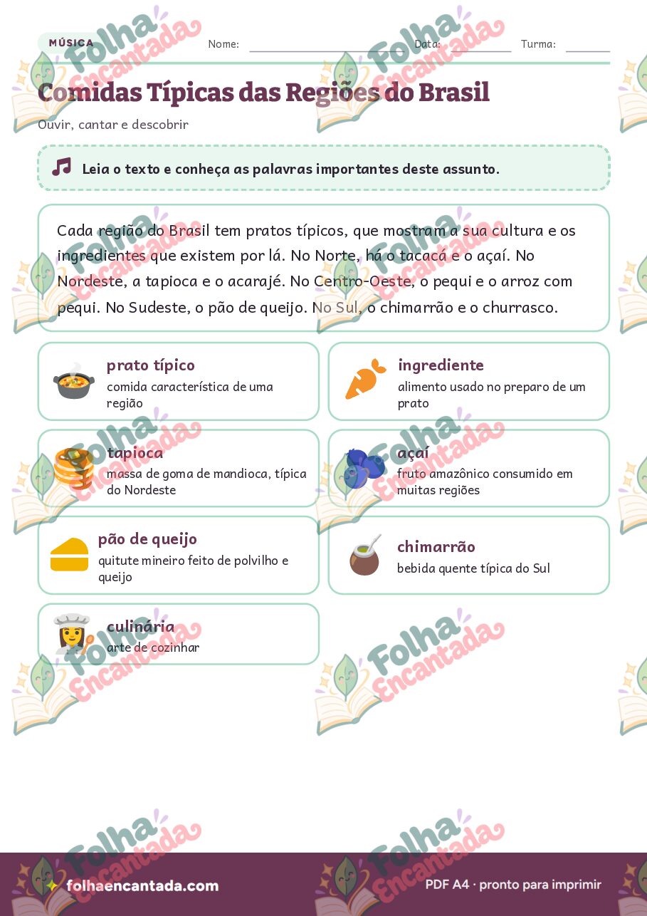 Prévia da página 2 de Comidas Típicas das Regiões do Brasil