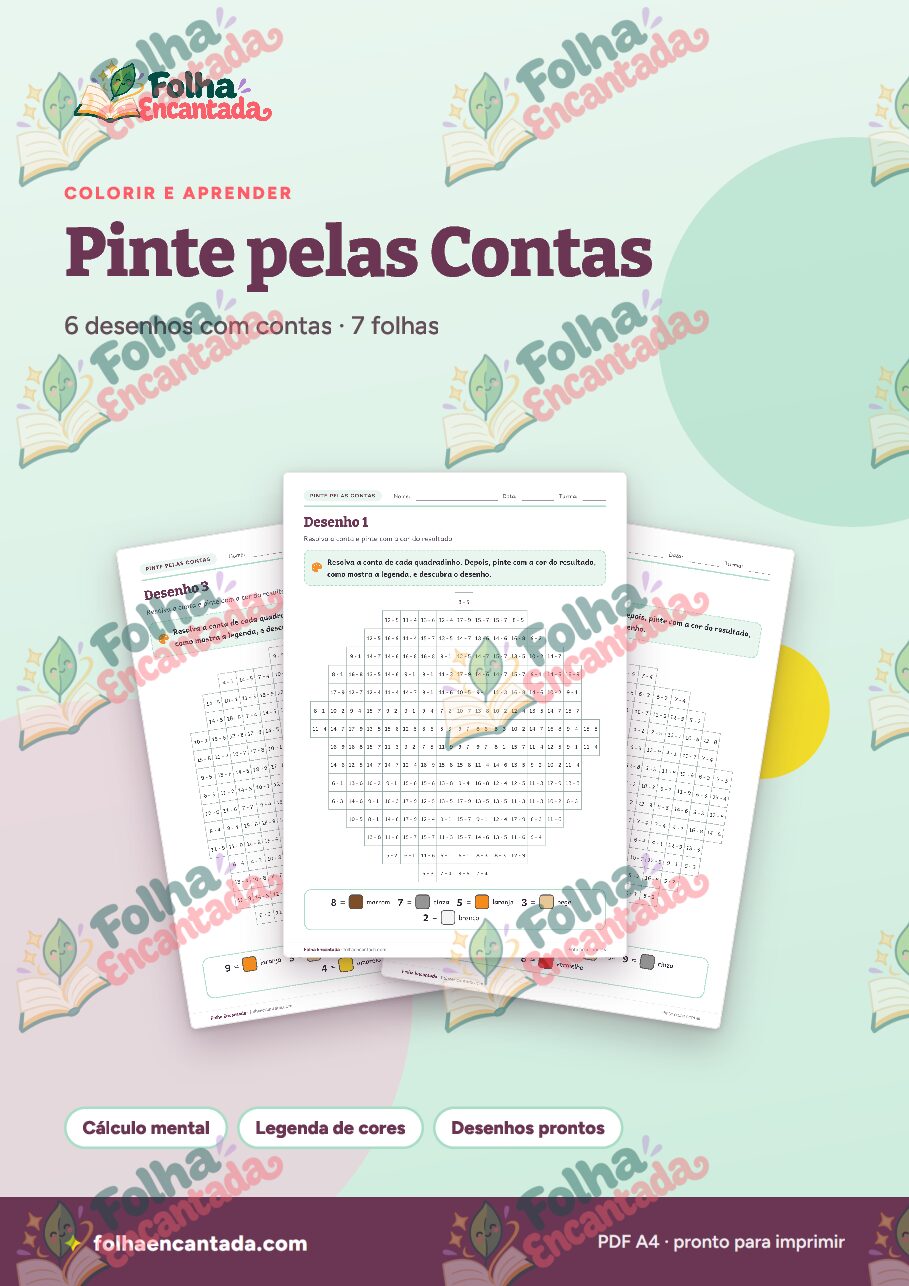 Prévia da página 1 de Pinte pelas Contas: Subtração
