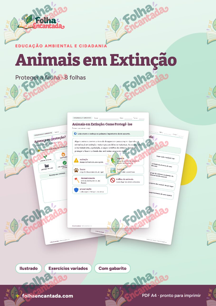 Prévia da página 1 de Animais em Extinção: Como Protegê-los