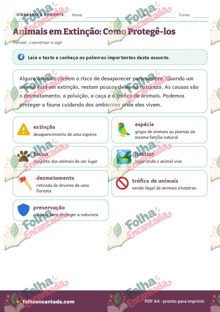 Prévia da página 2 de Animais em Extinção: Como Protegê-los