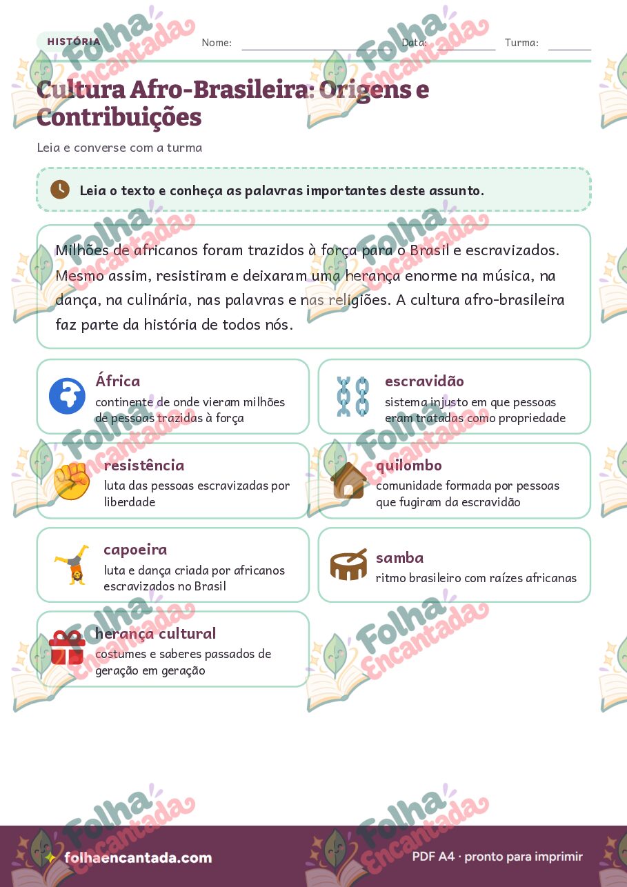 Prévia da página 2 de Cultura Afro-Brasileira: Origens e Contribuições