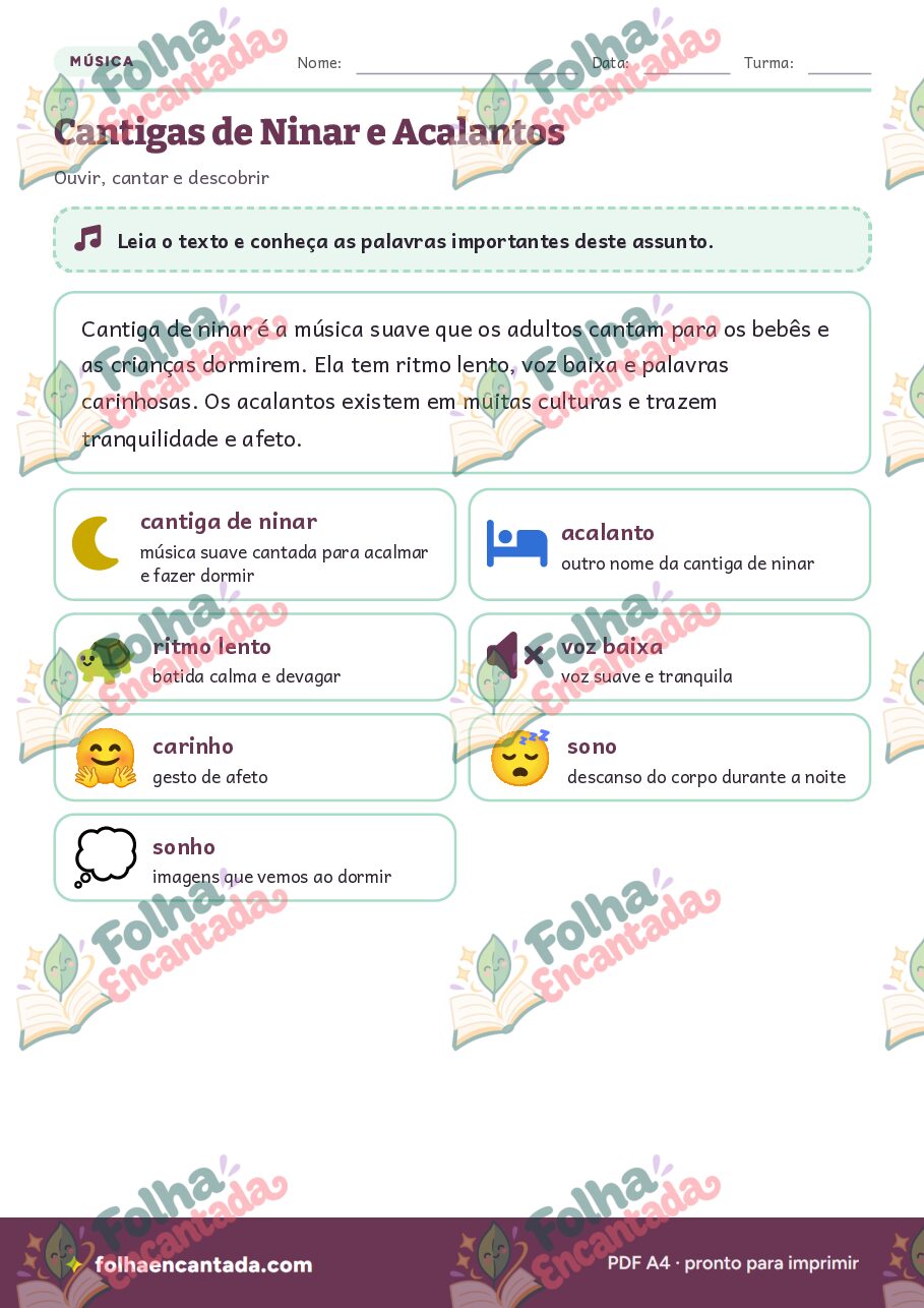 Prévia da página 2 de Cantigas de Ninar e Acalantos