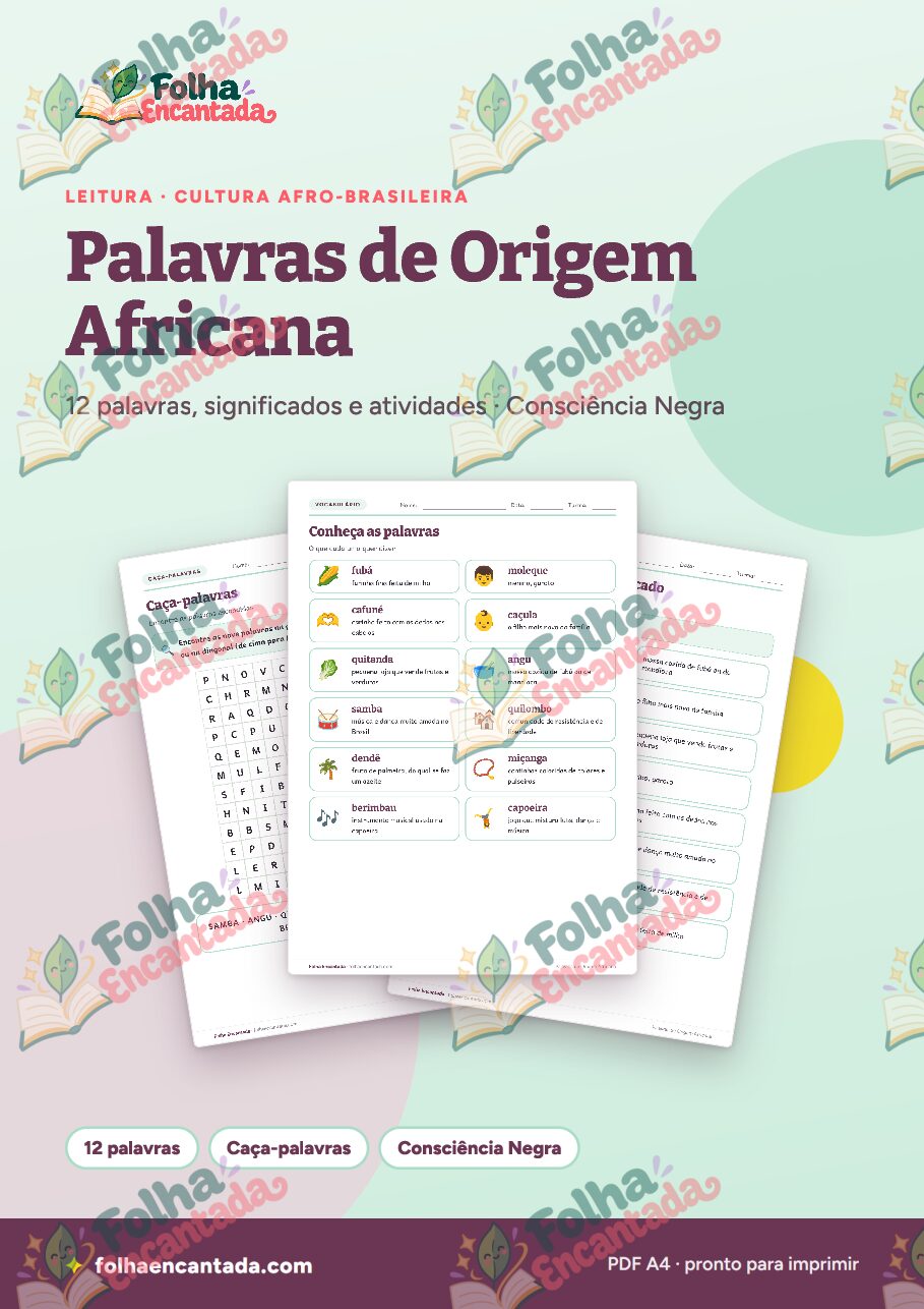 Prévia da página 1 de Palavras de Origem Africana: Leitura e Escrita