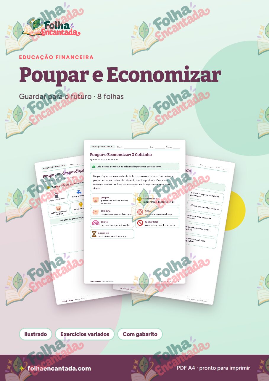 Prévia da página 1 de Poupar e Economizar: O Cofrinho