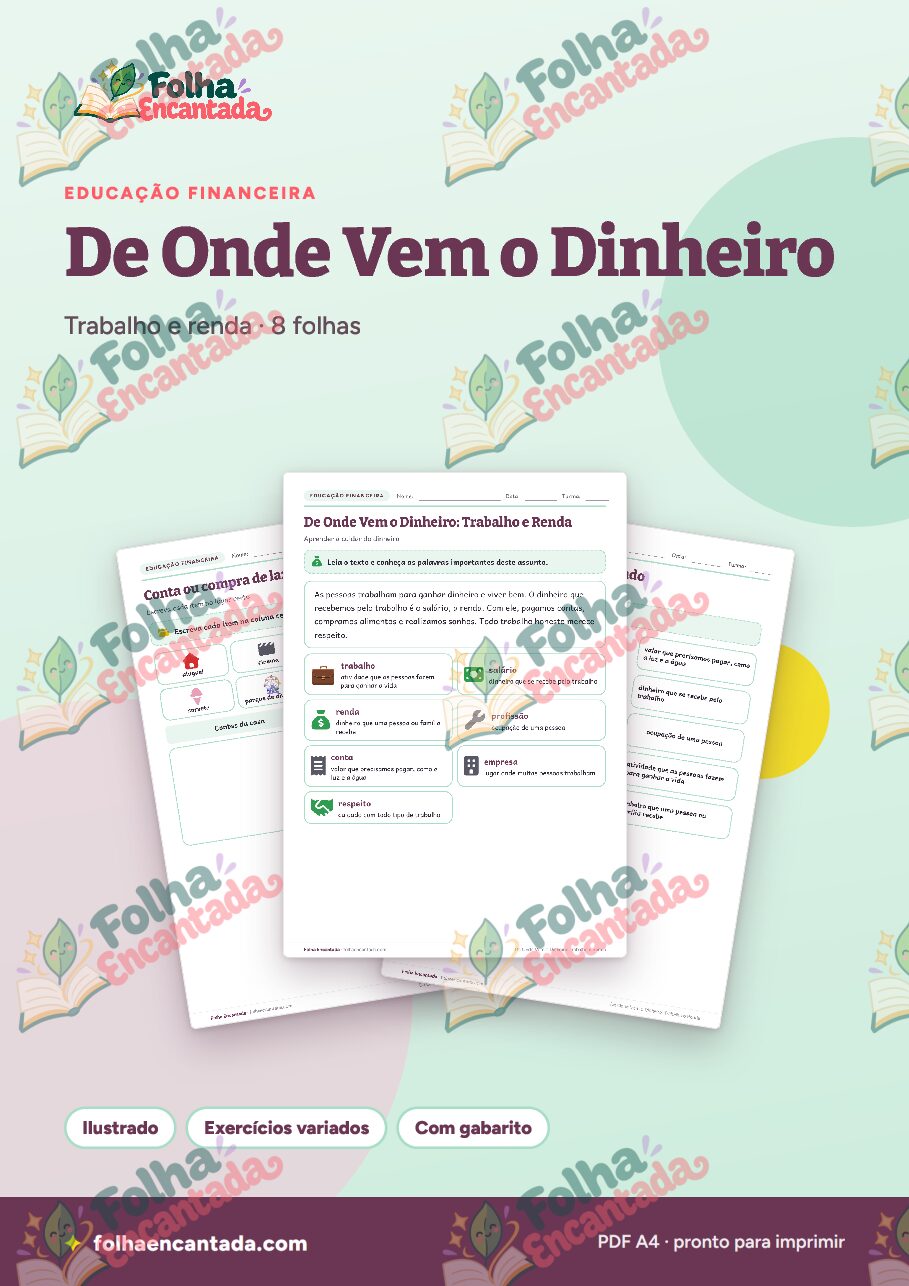 Prévia da página 1 de De Onde Vem o Dinheiro: Trabalho e Renda