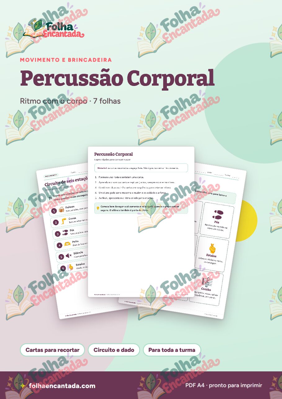 Prévia da página 1 de Percussão Corporal: Cartas de Ritmo
