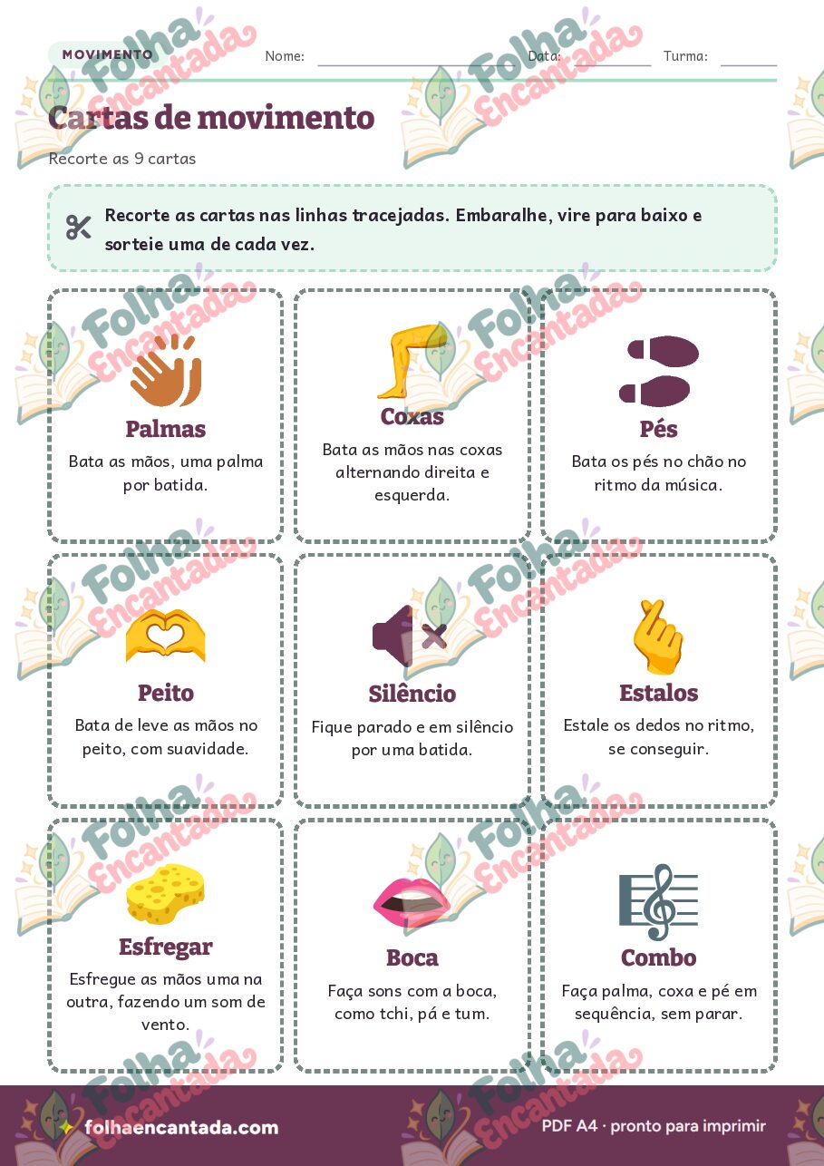 Prévia da página 3 de Percussão Corporal: Cartas de Ritmo