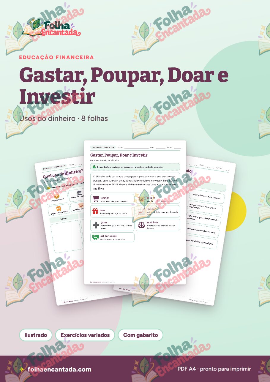 Prévia da página 1 de Gastar, Poupar, Doar e Investir