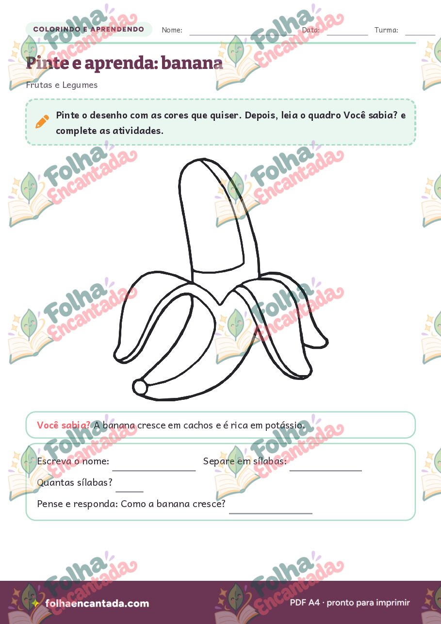 Prévia da página 3 de Colorindo e Aprendendo: Frutas e Legumes
