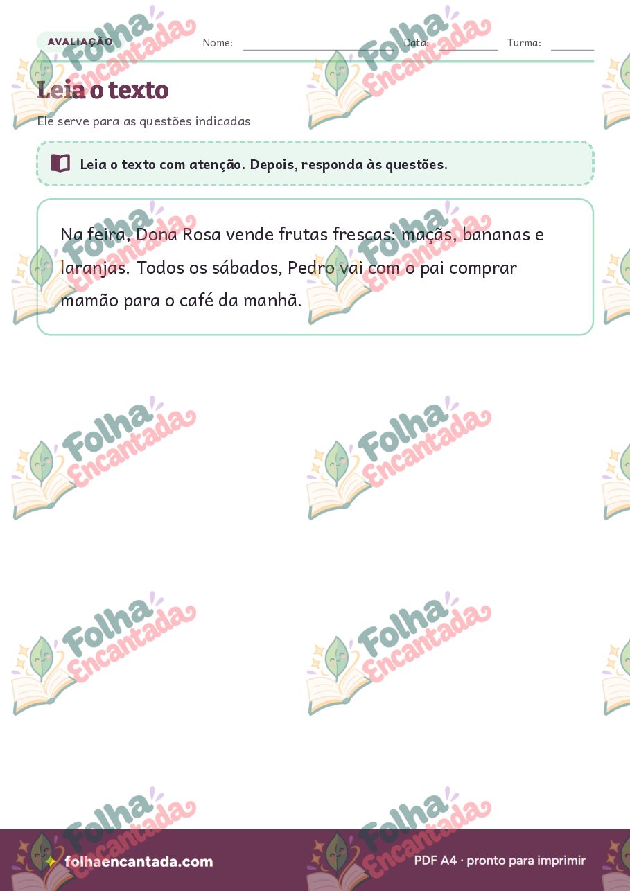 Prévia da página 3 de Simulado de Português: 2º ano