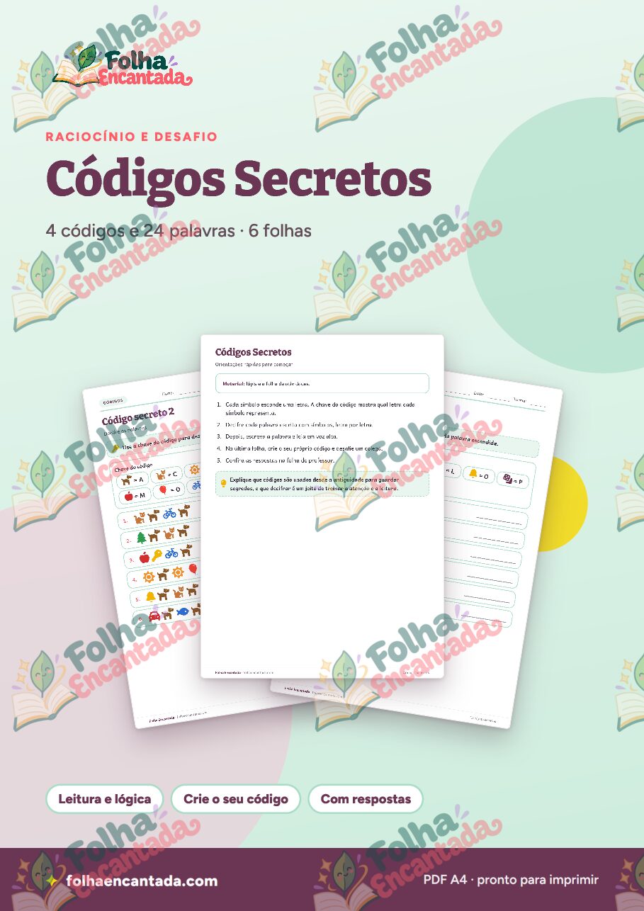Prévia da página 1 de Códigos Secretos: Decifre as Palavras