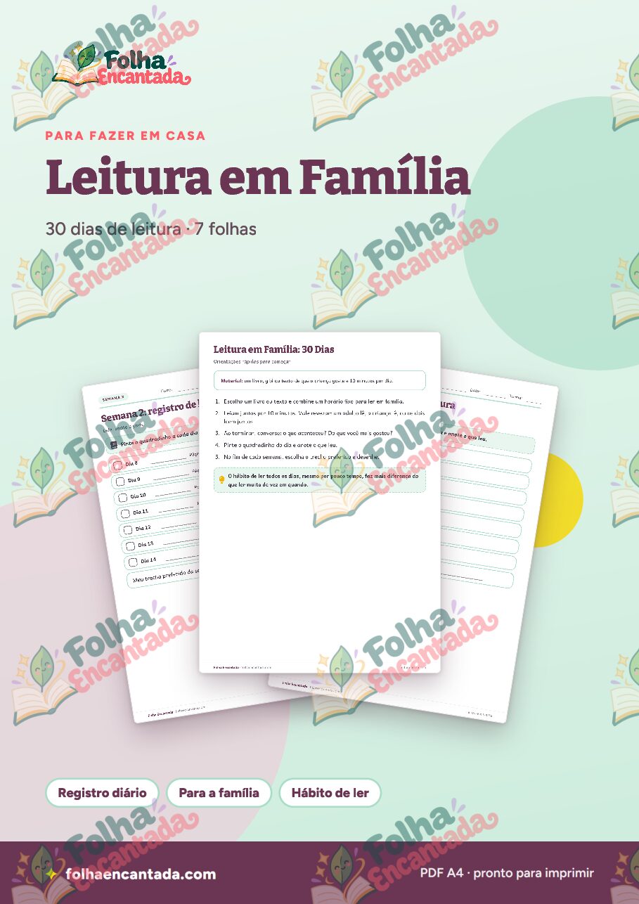 Prévia da página 1 de Leitura em Família: Desafio de 30 Dias