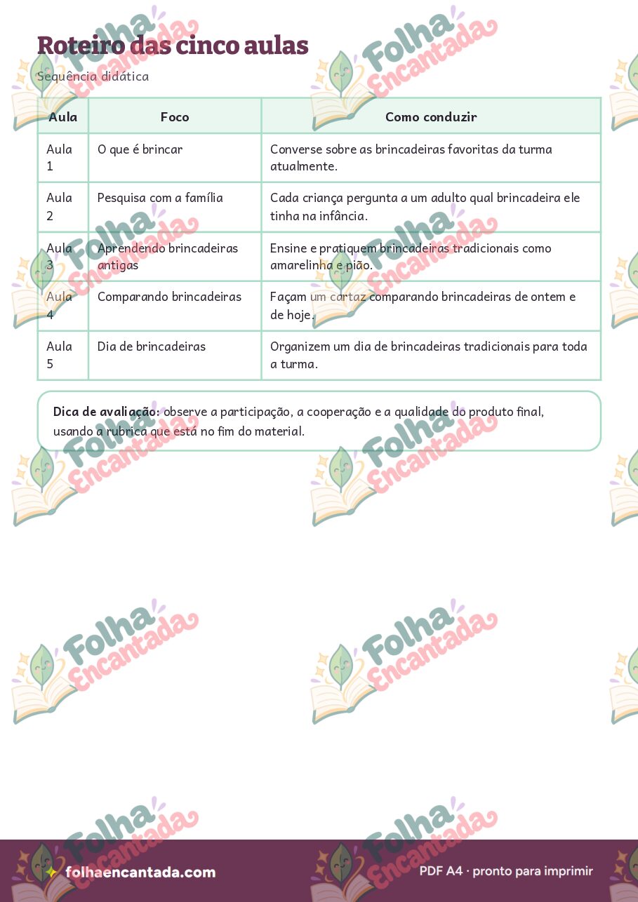 Prévia da página 3 de Projeto: Brincadeiras de Ontem e de Hoje