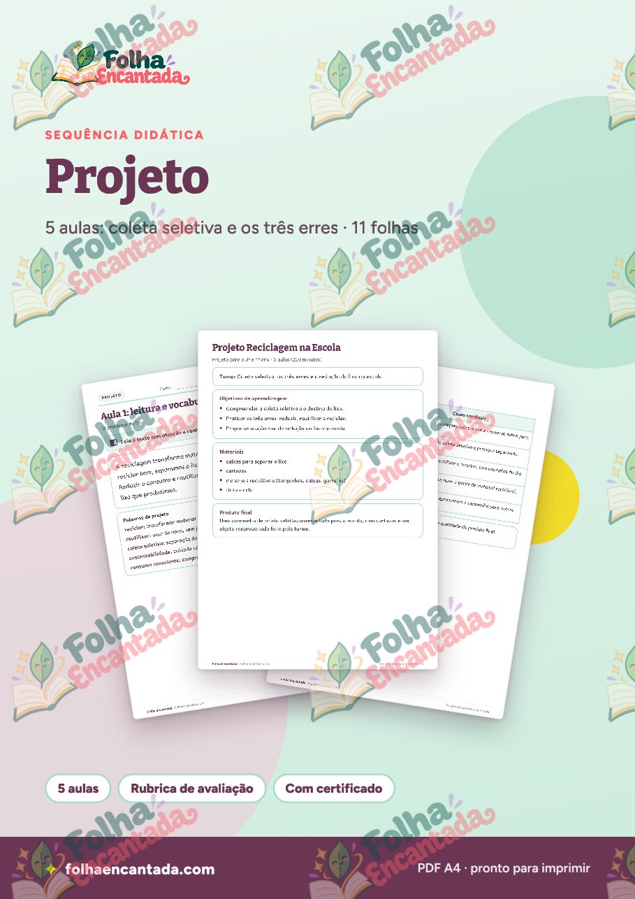 Prévia da página 1 de Projeto: Reciclagem na Escola