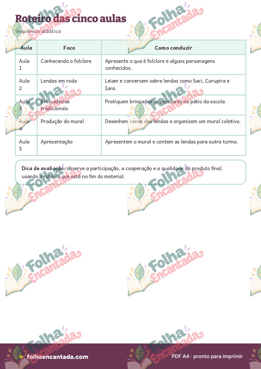 Prévia da página 3 de Projeto: Folclore Brasileiro