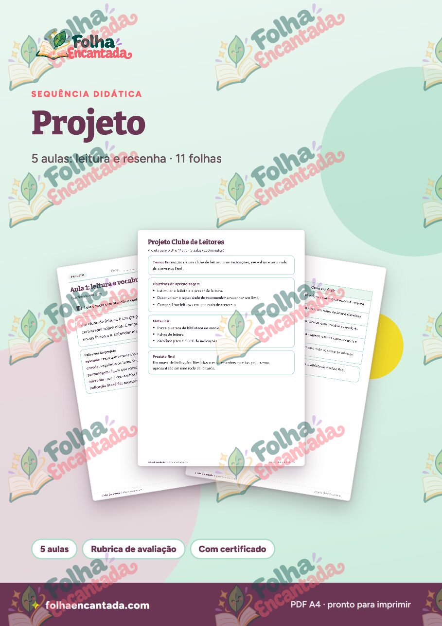 Prévia da página 1 de Projeto: Clube de Leitores
