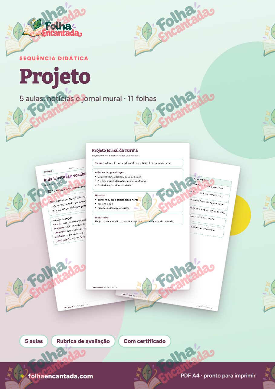 Prévia da página 1 de Projeto: Jornal da Turma