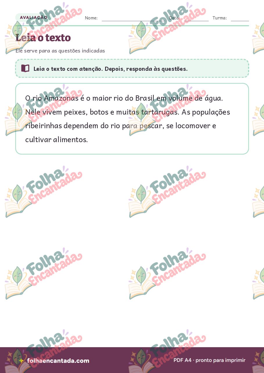 Prévia da página 3 de Simulado de Português: 4º ano