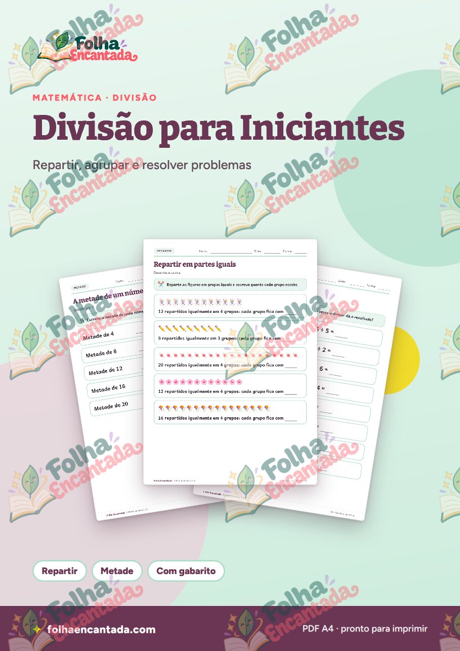 Prévia da página 1 de Divisão para Iniciantes: Repartir e Agrupar