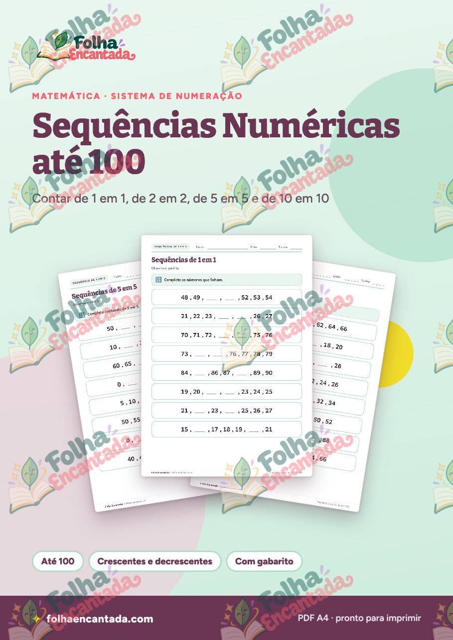 Prévia da página 1 de Sequências Numéricas até 100